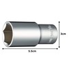 Tone 3SB-24L Deep Socket (Hexagonal) 3/8 inch (9.5 mm) Insertion