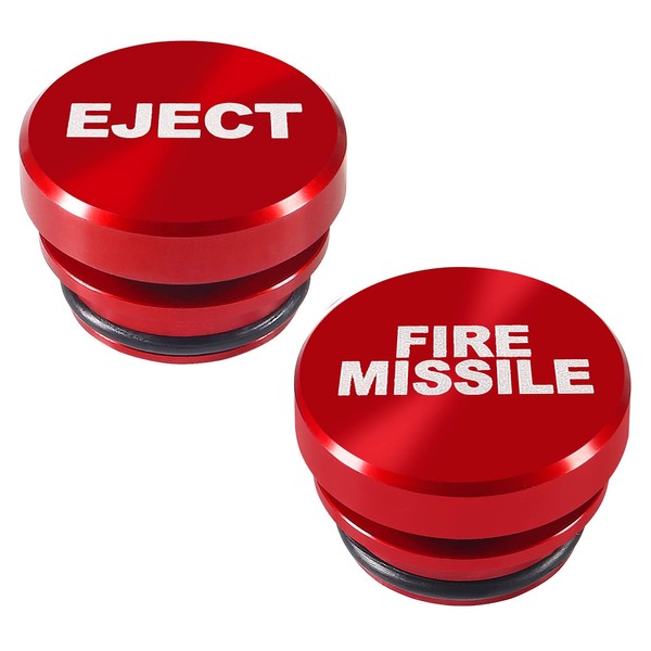 ALMOCN 2PCS Aluminum Dustproof Plug Billet Button Plugs, Standard 12-Volt