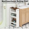 IBUYKE IBUYKE Slim Storage Cart 5.9" W, Rolling Kitchen Storage