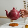 London Pottery Farmhouse Teapot with Infuser, Ceramic, Carmine, 2 Cup