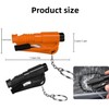 2 Pcs Three-in-One Car Escape Rescue Tool Keychain Glass Breaker