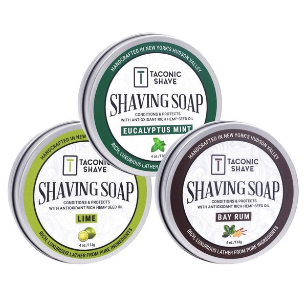 Taconic Shave Barbershop Quality Shaving Soap for Men and Women with Antioxidant Seed Oils - Moisturising Shaving Soap for All Skin Types