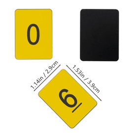 StayMax: Numbered Plastic License Plate Rectangular (0-50, Yellow)
