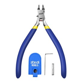 stedi 4.7 Inch Model Pliers, with Ultra Thin Single-Edge and Blade Case Plastic Model Tools for Gundam Repair of Plastic Model and Fixation, Blue