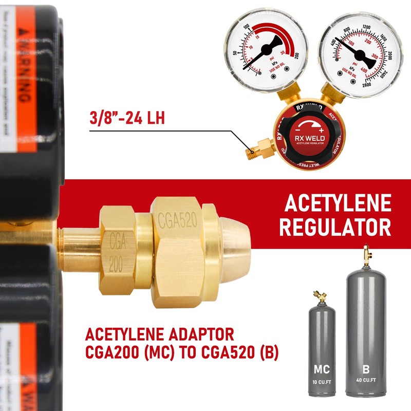 RX WELD Air Acetylene Torch Kit Fuel Gas kit Professional