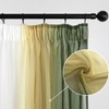 MIULEE Curtains Olive Green Transparent Living Room Modern Curtain Two-Tone