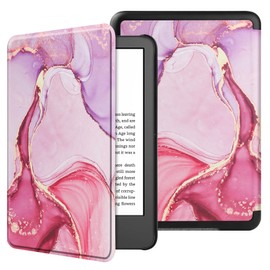VOVIPO Slimshell Case for Brand New Kindle 6" (11st Generation, 2022 Release). Does not fit Kindle Paperwhite and Kindle 2019 - Marble Pink