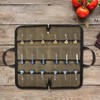 Pocket Knife Roll Bag,Zipper Knife Display Case with 18 Slots,Waxed