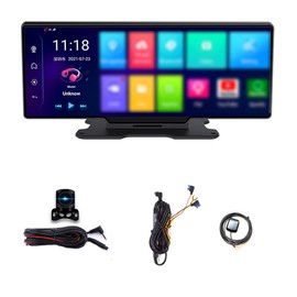 BT Wide Screen Car Video Recorder Auto Dash Cam Car Camera Recorder Night Viewing 10.26in DVR 170 Degree Wide Angle Car Global Positioning System Navigation Camcorder ALKOY