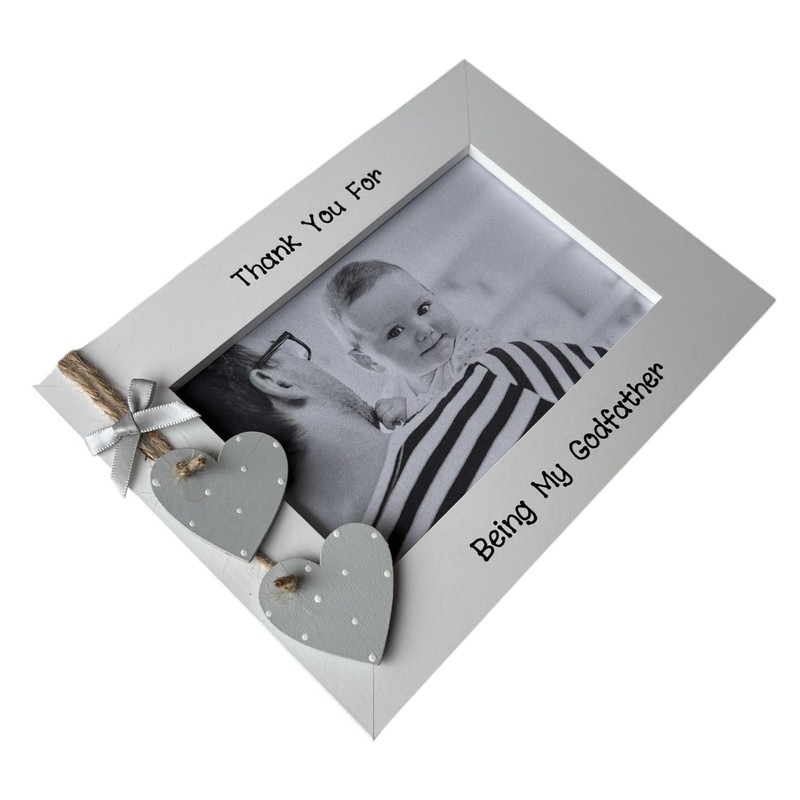 Handcrafted Thank You For Being My Godfather Gift Photo Frame