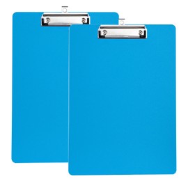 Clipboard A4, 2 Packs Plastic Clipboards Writing-Pad with Duty Clip for Office & Classroom Supplies -Blue