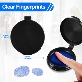 3 Pcs Thumbprint Ink Pad Finger Ink Pad Finger Printing Ink Pad Ink Pad Stamp Ink Pads Bright Colors, Clear Fingerprints, No Smudges for Office, Business Trip, Signing Contracts (Blue)