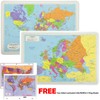 Painless Learning Educational Placemats for Kids Laminated World and Europe