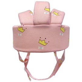 Ocanoiy Baby Safety Helmet Toddler Children Headguard Infant Head Cushion Protective Harnesses Cap Soft Adjustable Kid Safety Hat Head Protector (Crown Pink)