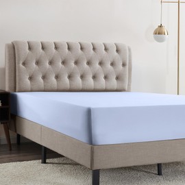 Empyrean California King Fitted Sheet - Deep Pocket, Fits 14-16 Inch Mattress, Ultra Soft Microfiber, Wrinkle-Free & Fade Resistant, Shrinkproof Hotel Quality Sheets, Ice Blue