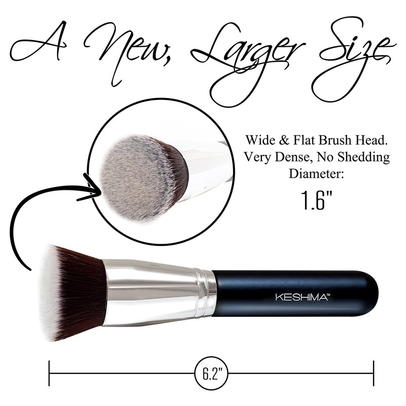 Keshima Flat Kabuki Foundation Brush Makeup Brush for Liquid, Cream