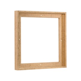 PIXY CANVAS Floater Frame 14x14 for 3/4 (0.75) inch Deep Canvas Paintings/Canvas Prints/Wood Canvas Panels/Wall Art/Wall Decor/Home Decor/Artwork (Scratched Gold & Cream, 14 x 14 inch, Square)