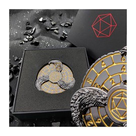Spinner Dice, Dungeons and Dragons Dice Spinner, Unique Roulette Dice, Metal D&D Dice Set with Gift DND Dice Box for Dungeons and Dragons Role Playing Game(RPG),MTG,Pathfinder, Board Games