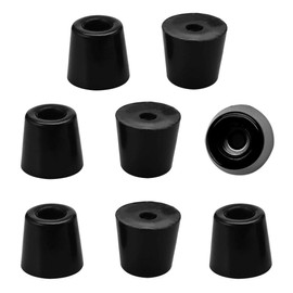 sourcing map Rubber Feet Bumper Chair Leg Pad with Metal Disc Diameter 19 x 14 x Height 17 mm Pack of 8