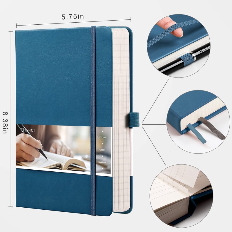 EMSHOI A5 Notebook - 21.4 x 14.5 cm Lined Journal