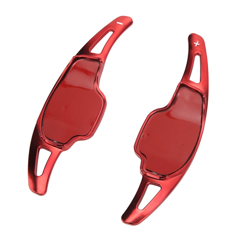 2pcs Steering Wheel Shift Paddle Extension Red ABS Replacement for