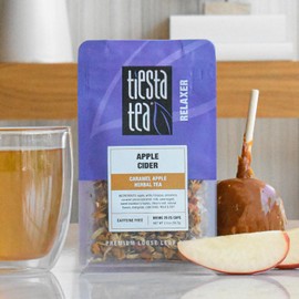 Tiesta Tea - Apple Cider - Caramel Apple Herbal Tea - Loose Leaf Tea Blend - Non-Caffeinated Herbal Tea - Make Hot or Iced Tea Up to 20-25 Cups - 2 oz Resealable Pouch