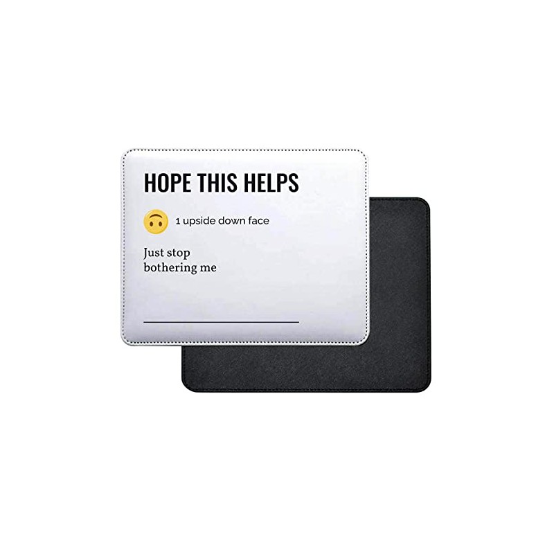 Mauspad aus Kunstleder Hope This Helps Work Office Email Funny