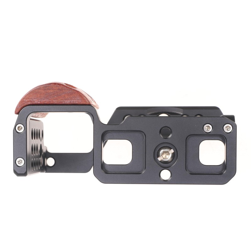 Hersmay ZVE10 Camera Cage with Wooden Side Handle Cage Rig