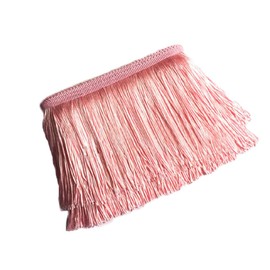 Yalulu 10 Metres Length 10 cm Width Tassel Silk Fringe Cut Fringe Trim Costume Tassel Trimming Apparel Fringe Ribbon Sewing Accessories (Pink)
