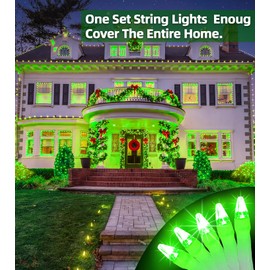 QUHUATU 1500 LED Chrstmas String Lights, 492FT Super Long Christmas Lights with 8 Modes, Christmas Tree Lights with Timer Memory for Indoor Outdoor Tree Fence Garden Xmas Wedding Party Decor Green