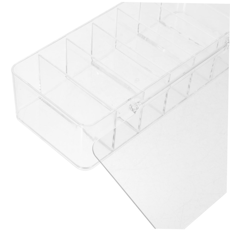 Operitacx Cable Management Box with Cover and Cable Ties Transparent