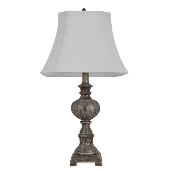 Décor Therapy Tl7920 25" Carved Silver Tone Table Lamp