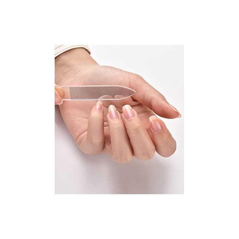 3 Pcs Glass Nail File Set for Natural Nails,Nano Nail