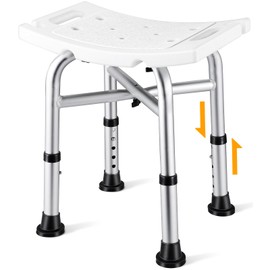 Hiqufet Shower Chair for Inside Shower(500lb), 5 Height Adjustable Shower Stool, Shower Seats for Adults, 3-Minute Quick Assembly, Heavy Duty Shower Bench for Inside Shower to Sit on