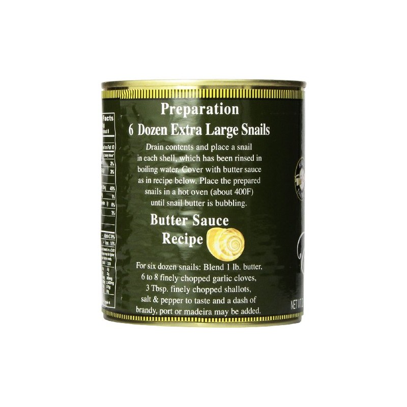 Roland Foods Escargots, Extra Large Helix Snails, Specialty Imported Food,