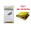 2-Pack PET Emergency Thermal Blankets, Reflective Survival Covers for Camping,