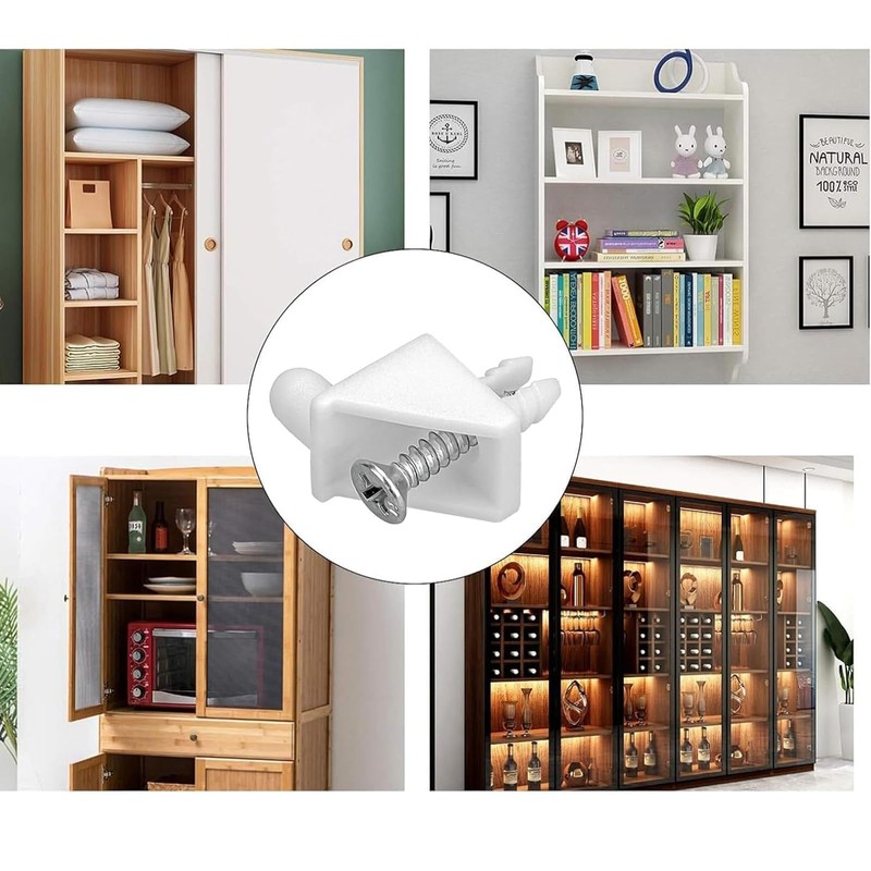 30 PCS Shelf Support Pegs, White Shelf Support Pins Match,