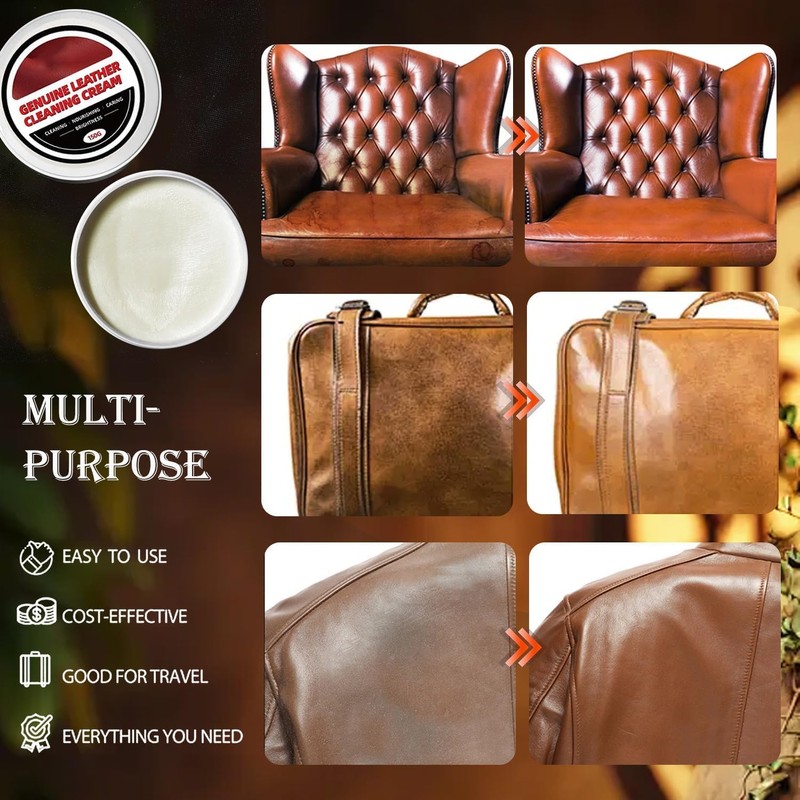 sartyee Leather Cleaner and Conditioner, Cleaning & Recoloring Cream for