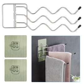 KEESIN Towel Rail No Drilling Stainless Steel Towel Rail Single Arm up to 24 cm 180° Swivel Towel Rail for Bathroom