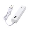 Elecom MOT-U09-2206WH Power Strip, USB Outlet, 23.6 inches (60 cm),