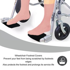 Pack of 2 Foot Rest Covers for Wheelchairs, Neoprene Foot Plates Protective Pads, Skin-friendly and Reliable, Prevents Slipping and Scratch Protection