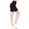 Leggings Depot YL77AS8-BLACK-L High Waisted 8" Yoga Shorts with Side