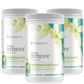 Youngevity Beyond Osteo FX - Tropical Vanilla | Healthy Bone & Joint Support | Multi-Vitamin Powder | 30 Servings (3 Canisters)