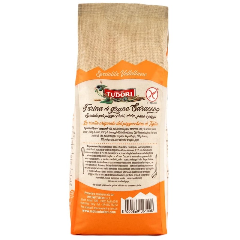 Molino Tudori - Raw Natural Buckwheat Flour (1Kg) | Gluten