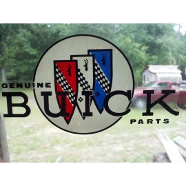 BUICK Vintage NOS Genuine Buick Parts Decal Stage 1 Window Glass Dealer Logo Emblem GS
