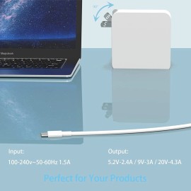 Unbranded 87W 20.2V 4.3A USB-C Power Adapter For MacBook Air 13" A2337 A2179 A1932 M1,2020