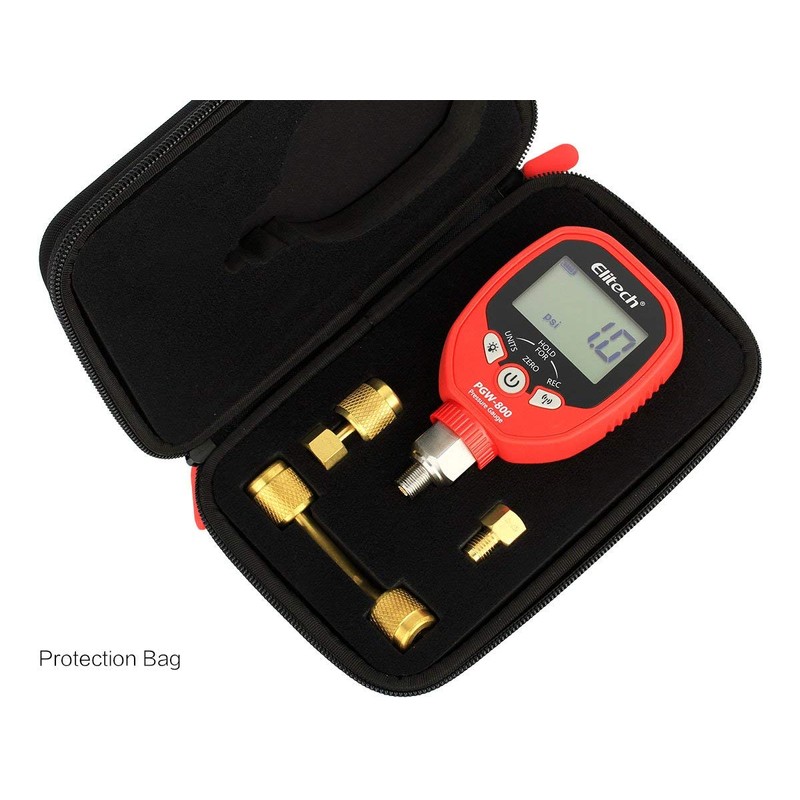 Elitech PGW-800 HVAC Digital High Pressure Gauge IP65 Waterproof -14.5~800