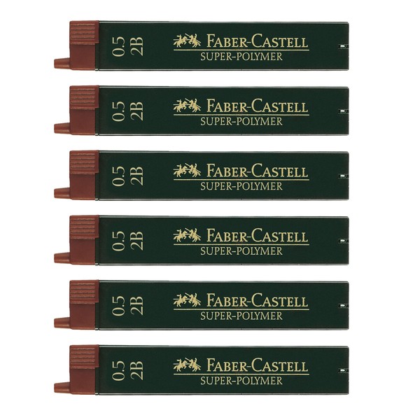 FABER-CASTELL Super Polymer 205027 Fine Lead Set of 6 with