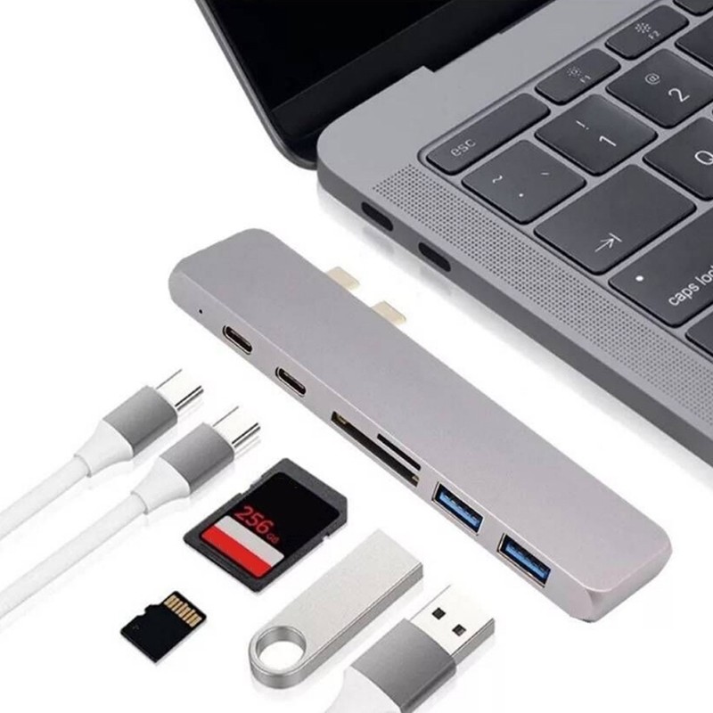 7In1 TypeC High Definition 4K Card Reader Hub Adapter USB3.1