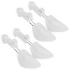 Amexo Shoe Tree Plastic 34-40 Shoe Size, 2 Pairs Transparent